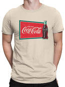 Officially Licensed Coca-Cola Vintage Bottle & Sign Retro Men's T-shirt