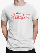Officially Licensed Coca-Cola Classic Logo Design Men's T-shirt