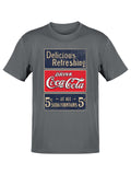 Officially Licensed Coca-Cola 5¢ Soda Fountain Sign Men's T-shirt