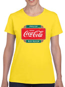 Officially Licensed Coca-Cola Pause Refresh Retro Sign Women's T-shirt