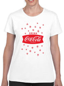 Officially Licensed Coca-Cola Snowflake Retro Design Women's T-shirt