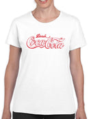 Officially Licensed Coca-Cola Classic Logo Design Women's T-shirt