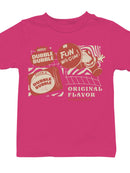 Officially Licensed Dubble Bubble Retro Gum Packaging Design Youth's T-shirt