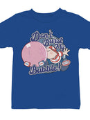 Officially Licensed Dubble Bubble Don't Burst My Bubble - Retro Design Youth's T-shirt