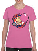 Officially Licensed Dubble Bubble What's Poppin' Vintage Gum Cartoon Women's T-shirt