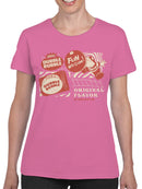 Officially Licensed Dubble Bubble Retro Gum Packaging Design Women's T-shirt