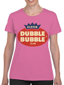 Officially Licensed Dubble Bubble Classic Gum Logo Women's T-shirt