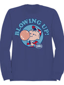 Officially Licensed Dubble Bubble Blowing Up with Men's Sweatshirt