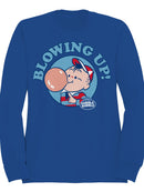 Officially Licensed Dubble Bubble Blowing Up with Men's Sweatshirt