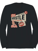 Officially Licensed Dubble Bubble Retro Whistle Ad Men's Sweatshirt