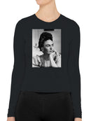 Reflective Portrait of a Woman with Braided Hair