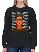 Embrace Your Narrative: A Colorful Portrait Women's Sweatshirt