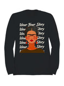 Embrace Your Narrative: A Colorful Portrait Women's Sweatshirt