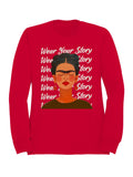 Embrace Your Narrative: A Colorful Portrait Women's Sweatshirt