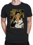 Woman with Monkeys in a Tropical Setting Men's T-shirt