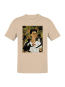 Woman with Monkeys in a Tropical Setting Men's T-shirt