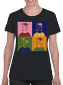 Pop Art Floral Portrait Women's T-shirt