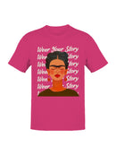 Embrace Your Narrative: A Colorful Portrait Women's T-shirt