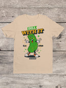 Officially Licensed Van Holten Pickles Fun Pickle Cartoon with Attitude Women's T-shirt