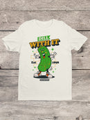Officially Licensed Van Holten Pickles Fun Pickle Cartoon with Attitude Women's T-shirt