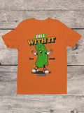 Officially Licensed Van Holten Pickles Fun Pickle Cartoon with Attitude Women's T-shirt