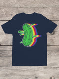 Officially Licensed Van Holten Pickles Vibrant Pickle with Rainbow Splash Women's T-shirt