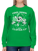 Officially Licensed Slush Puppie Clover Dog St. Patrick's Women's Sweatshirt