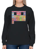 Officially Licensed Slush Puppie Flavor Chart Women's Sweatshirt
