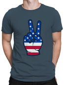 USA Peace Sign Men's T-shirt