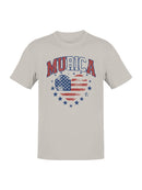 Vintage Patriotic Heart Men's T-shirt