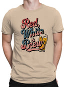 Patriotic Red and Brew Men's T-shirt