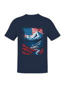 Patriotic USA Mountain Scene Men's T-shirt