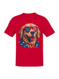 Patriotic Dog Design Men's T-shirt