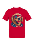 Patriotic Dog Design Men's T-shirt
