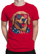 Patriotic Dog Design Men's T-shirt
