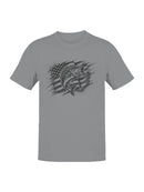 Patriotic Bass Fishing black and white Men's T-shirt