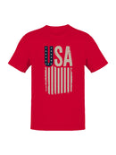 Vintage USA Flag Design Men's T-shirt