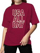 USA All Day Graphic Women's T-shirt