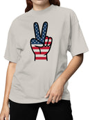 Patriotic Peace Symbol Women's T-shirt