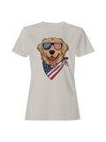 Patriotic Dog Bandana Women's T-shirt