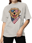 Patriotic Dog Bandana Women's T-shirt