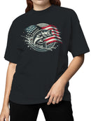 Patriotic Bass Fishing Women's T-shirt