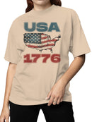 USA Map 1776 Women's T-shirt