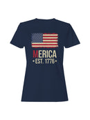 Vintage USA Merica Flag  Women's T-shirt