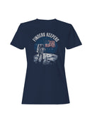Astronaut Moon Flag Women's T-shirt