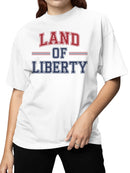 Patriotic "Land of Liberty" Women's T-shirt