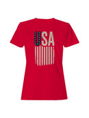 Vintage USA Flag Design Women's T-shirt