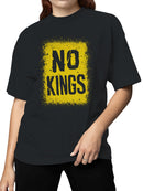 Bold "No Kings" Graphic Women's T-shirt