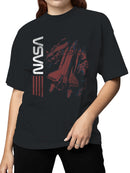 Officially Licensed Nasa Vintage Space Shuttle Graphic Women's T-shirt
