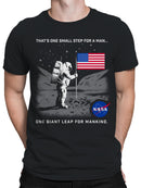 Officially Licensed Nasa Moon Landing Astronaut Poster Men's T-shirt